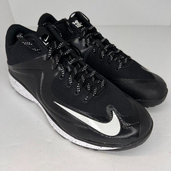 Nike Mens 684690-010 Black White Lunarlon MVP Pregame Size 12 Baseball Shoes